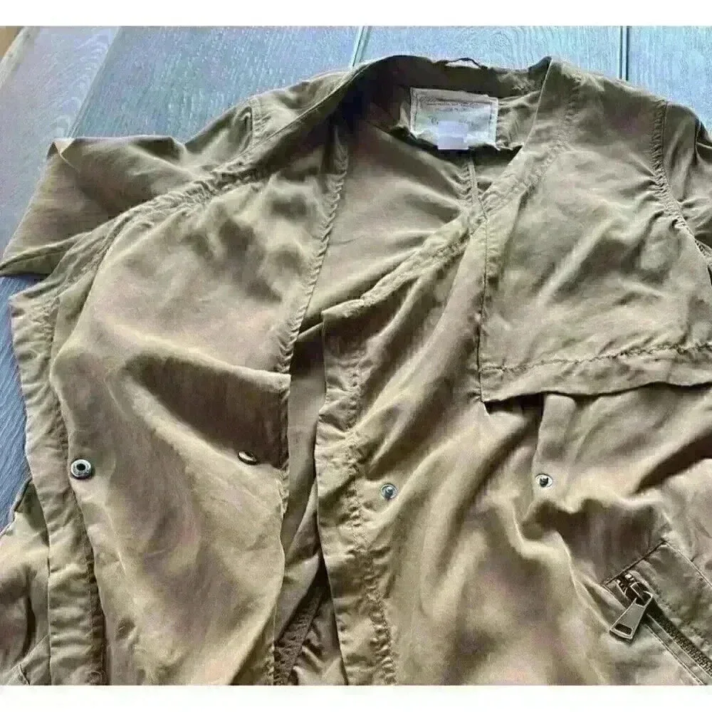 Anthropologie Cartonnier Trench Coat Women's Medium Brown Draped Daytripper